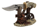 Ebros 10 1/2" Decorative Horse Handle / Blade Knife with Western Display Stand - Ebros Gift