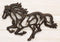 Western Running Horse Filigree Design Cast Iron Metal Wall Decor Accent 14.5"W