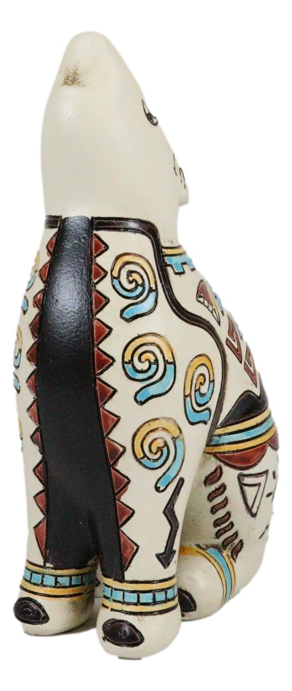 Native Tribe American Aztec Hopi Indian Style Howling Wolf Totem Spirit Figurine