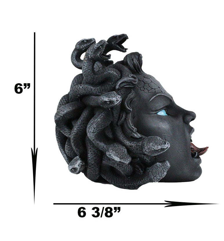 Greek Mythology Gorgon's Curse Severed Medusa Head Statue 6.25"Tall Stone Gaze
