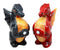 Ebros Twin Feng Shui Yin Yang Dragons Ceramic Magnetic Salt Pepper Shakers Set