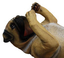 Ebros Pedigree Fawn Pug Dog Wine Bottle Holder 10" Long Home Decor