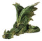 Silent Killer Fantasy Gothic Prowling Green Metallic Dragon Decorative Figurine