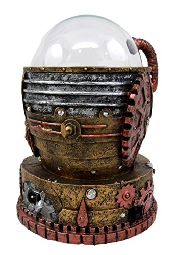 Ebros Steampunk Electric Plasma Laser Static Storm Ball Skull Decor Lamp 7" H