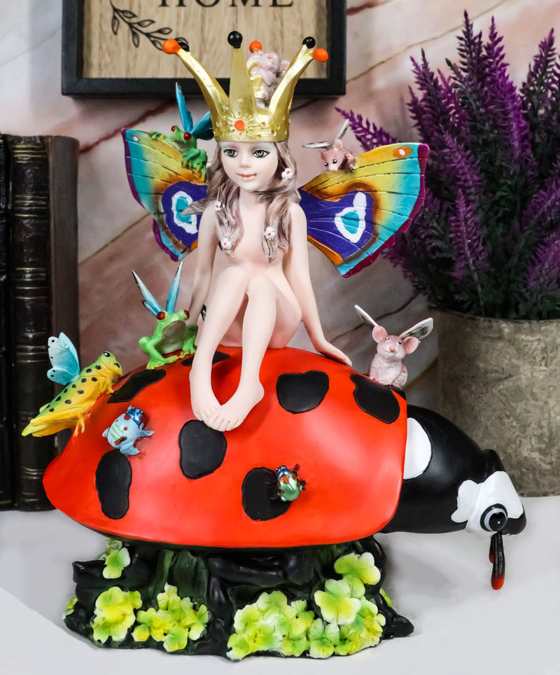 Ebros Sheila Wolk Chariot Fabulous Fairy Journey Statue 8" Tall Fantasy