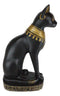 Ebros Egyptian Cat Goddess Bastet Seated With Hieroglyphs Base Figurine