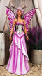 Amy Brown Pink Butterfly Winged Bloom Tribal Fairy With Stag Antlers Statue