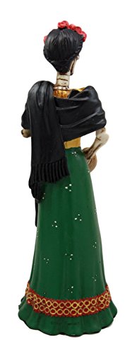 Ebros Mexican La Pintora Mexican Lady Skeleton Day of The Dead Figurine 8.25" H
