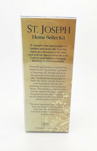 Catholic Saint Joseph Figurine Home Seller Kit With Prayer Card In Blister Pack