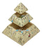 Egyptian Golden Hieroglyphic Pyramid Of The Gods Stackable Jewelry Box Statue