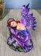 Sleeping Purple Lavender Girl Fairy Garden Statue 4.5"Tall Twilight Fae Pixie