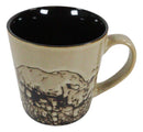 Safari Grasslands Black Rhinoceros Drinking Beverage Ceramic Mug 16oz