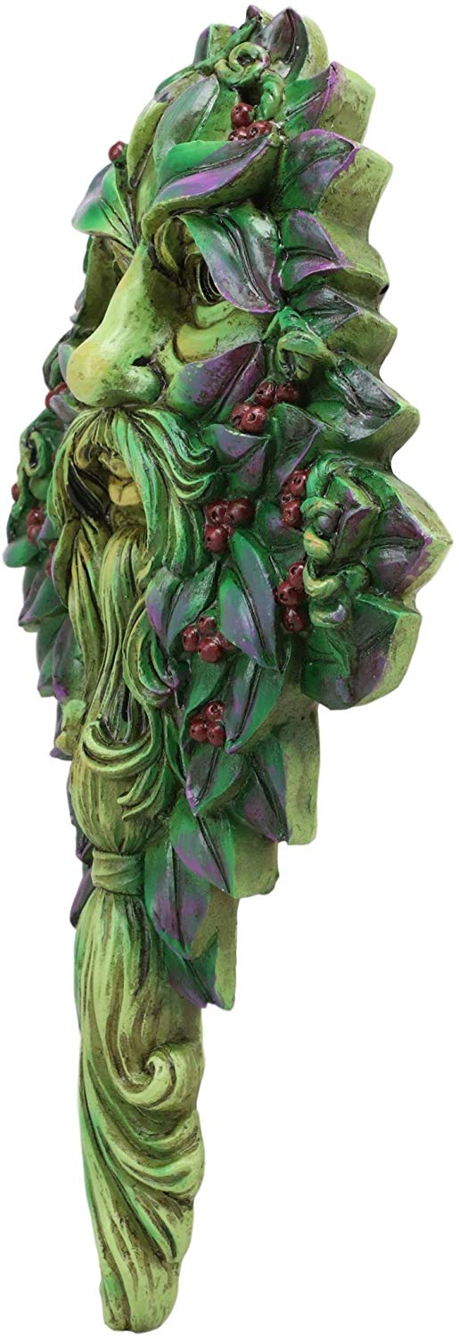 Ebros Celtic Winter Solstice Greenman Hanging Wall Decor Plaque 12.75" High