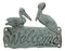 Ebros 7.5"W Cast Iron Vintage Rustic Verdigris Pelican Birds Welcome Sign Wall Decor