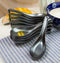 Ebros Pack Of 10 Artistic Semi Shiny Gunmetal Black Ceramic Zen Ladle Hook Soup Spoons