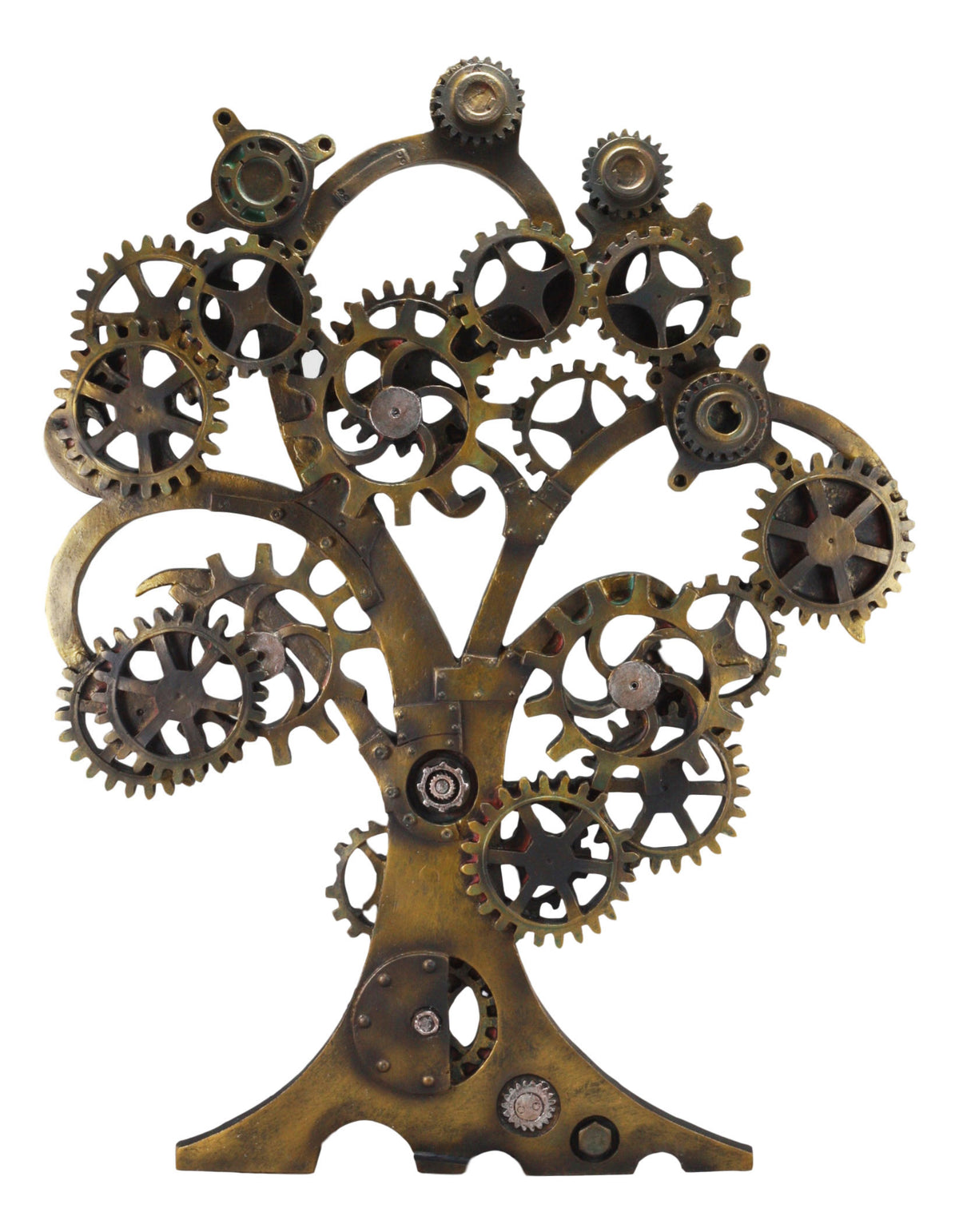 Ebros Large 20" High Steampunk Tree of Life Wall Decor Victorian Sci Fi Celtic Sacred Tree with Painted Gearwork Pressure Gauge Hanging Plaque Figurine - Ebros Gift