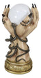 Psychic Fortune Teller Witch Hands With Snakes Rotating LED Glass Gazing Ball