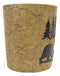 Wildlife Rustic Black Bear Roaming Pine Trees Forest Waste Basket Dry Trash Bin