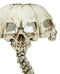 Ebros Evil Resurrection Ossuary Skulls Shade W/ Skeleton Bone Spine Column Table Lamp