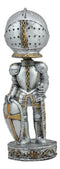 Medieval Suit Of Armor Crusader Sword And Shield Knight Bobblehead Figurine