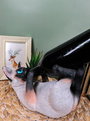 Her Majesty Regal Drinking Siamese Cat Wine Bottle Holder Rack Or Stand Figurine