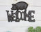 Rustic Country Farm Bacon Swine Pig Welcome Sign Wall Decor Cutout Plaque 8"L