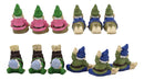 Ebros Whimsical Fairy Garden Village Nook Stone Walls Planter Landscape with Steps for Miniature Figurines 12.25" Wide (Set of 12 Mini Yoga Garden Gnomes)
