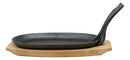 Personal Sized Cast Iron Sizzling Fajita Skillet Japanese Steak Plate Set W Base