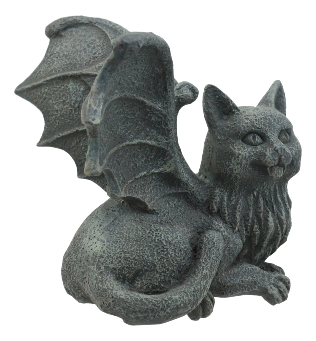 Ebros Gothic Winged Cat Gargoyle Shelf Sitter Statue 4" Wide PC Monitor Topper Decor Figurine - Ebros Gift