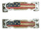 Set Of 2 Patriotic Western US American Flag Drawer Cabinet Door Bar Pull Knobs