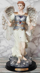 Ebros Byzantine Archangel Saint Gabriel with Brass Name Plate Wooden Base 12"H