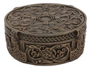 Norse Old Gods Viking Knotwork Thor Hammer Mjolnir Round Jewelry Box Figurine