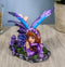 Purple Girl Fairy Statue 3.75"Long Lavender Fairy Garden Figurine