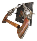 Western Rustic Cowboy Six Shooters Revolver Gun Pistols Wall Toilet Paper Holder