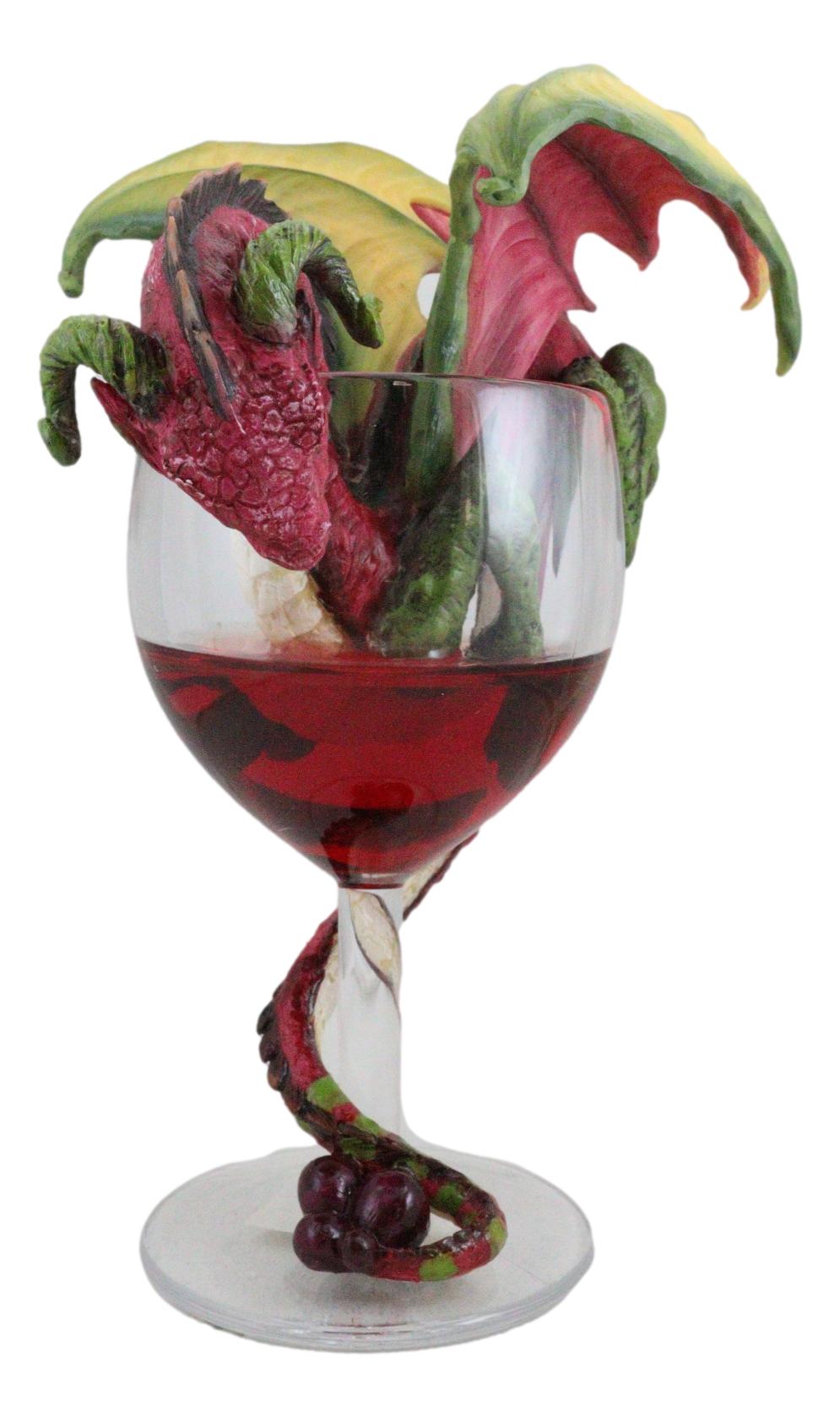 Drunken Red Wine Spirit Dragon Statue Medieval Renaissance Fantasy Decor Figure