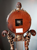 Ebros Gift 67"H Large Vintage Harp Shaped Timeless Grandfather Clock Furnishing Decor