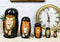 Ebros Gift Black Safari Jungle Animals Cats Lion Tiger Cheetah Jaguar Tabby Cat Wooden Toy Stacking Nesting Dolls 5 Piece Set Hand Painted Wood Decorative Collectible Matryoshka Doll Toys