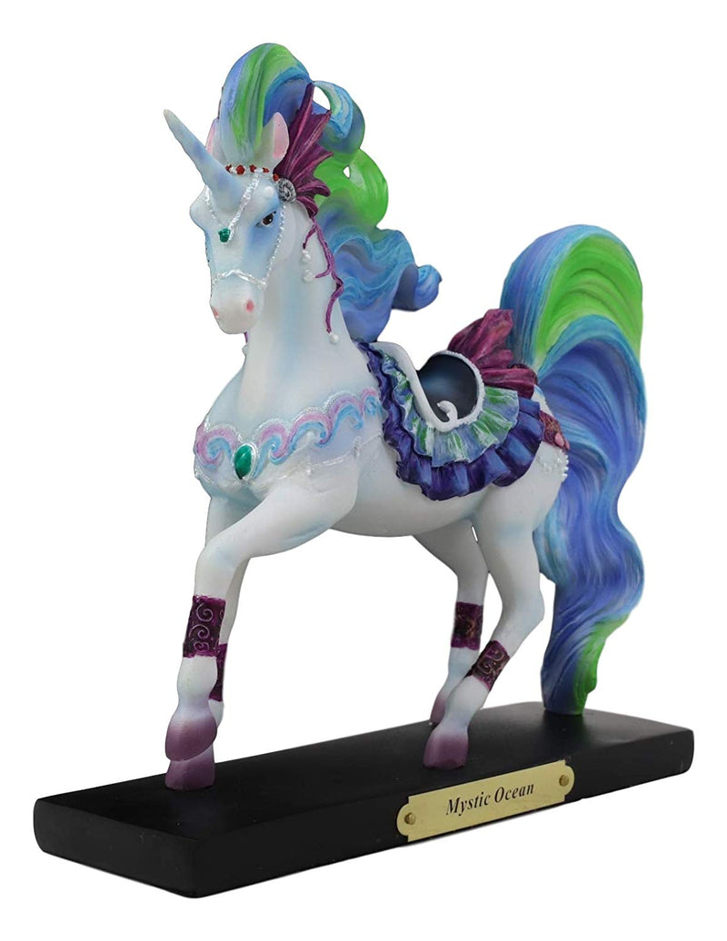 Ebros Rose Khan Fantasy Mystic Ocean Unicorn Mare Horse Figurine 6.75"H Statue