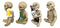 Ebros Addicted to The Bones Drinking Puffing Smoking Vices Skeletons Figurine Set of 4