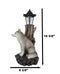 Woodlands Lone Gray Wolf Greetings Figurine Solar LED Light Lantern Welcome Lamp