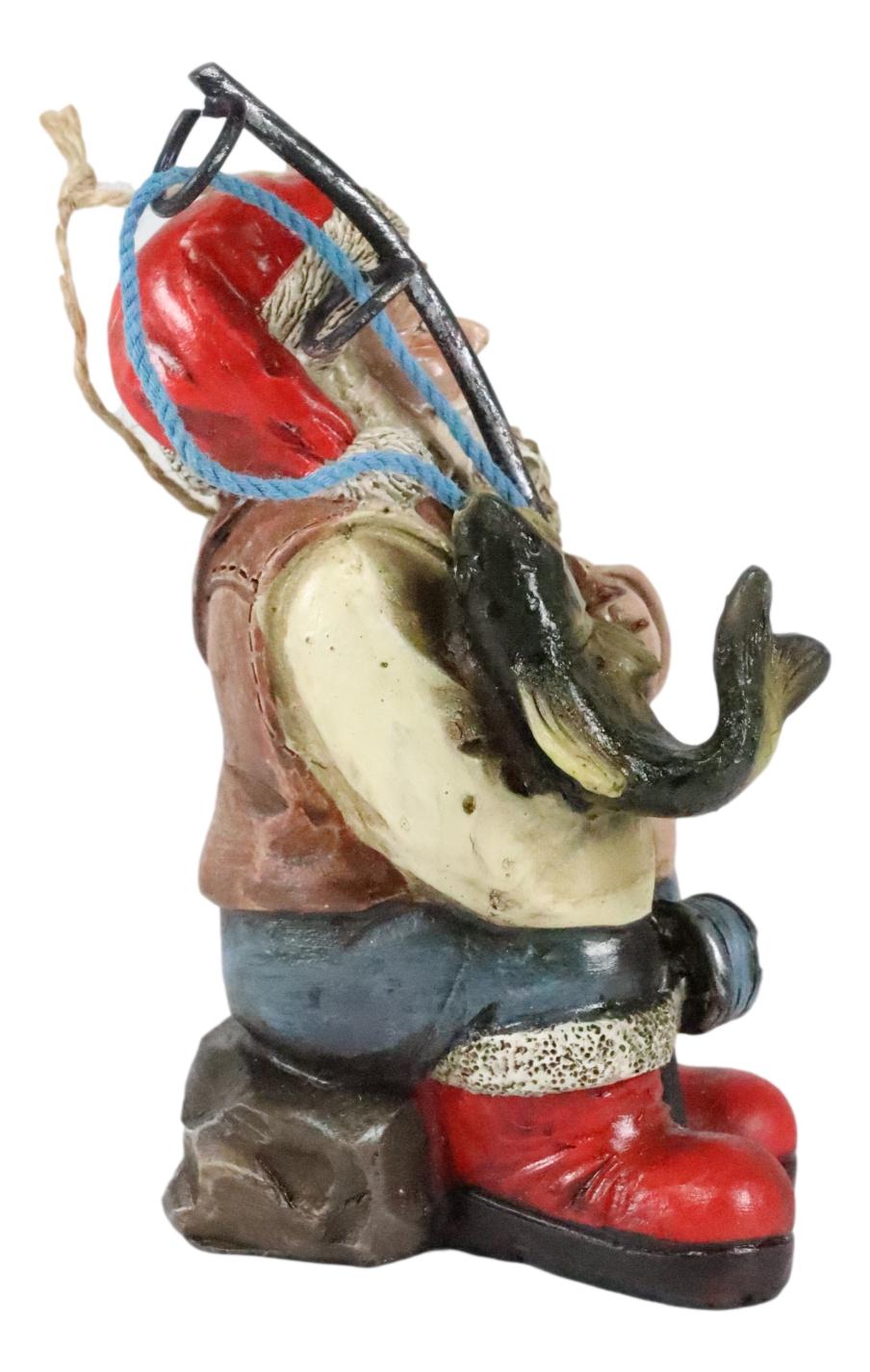 Santa Claus With Fishing Pole And Tackle Box Christmas Tree Hanging Or– Ebros Gift