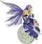 Ebros Blonde Fairy Sitting On Lunar Full Moon Statue 8.5" Tall by Nene Thomas