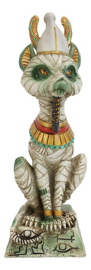 Egyptian God Of The Dead And Rebirth Osiris Mummy On Hieroglyphic Base Statue