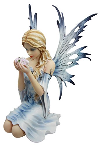 Ebros Gift 10.75" Tall Purple Dahlia Flower Petal Gorgeous Tribal Fairy Goddess Figurine