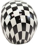 Ebros Harlequin Black And White Squares Checkered Skull Figurine Statue 6" Long