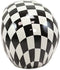 Ebros Harlequin Black And White Squares Checkered Skull Figurine Statue 6" Long