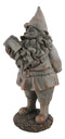 Whimsical Festive Holiday Novelty Old Mr Gnome Dwarf Reading Story Book Figurine