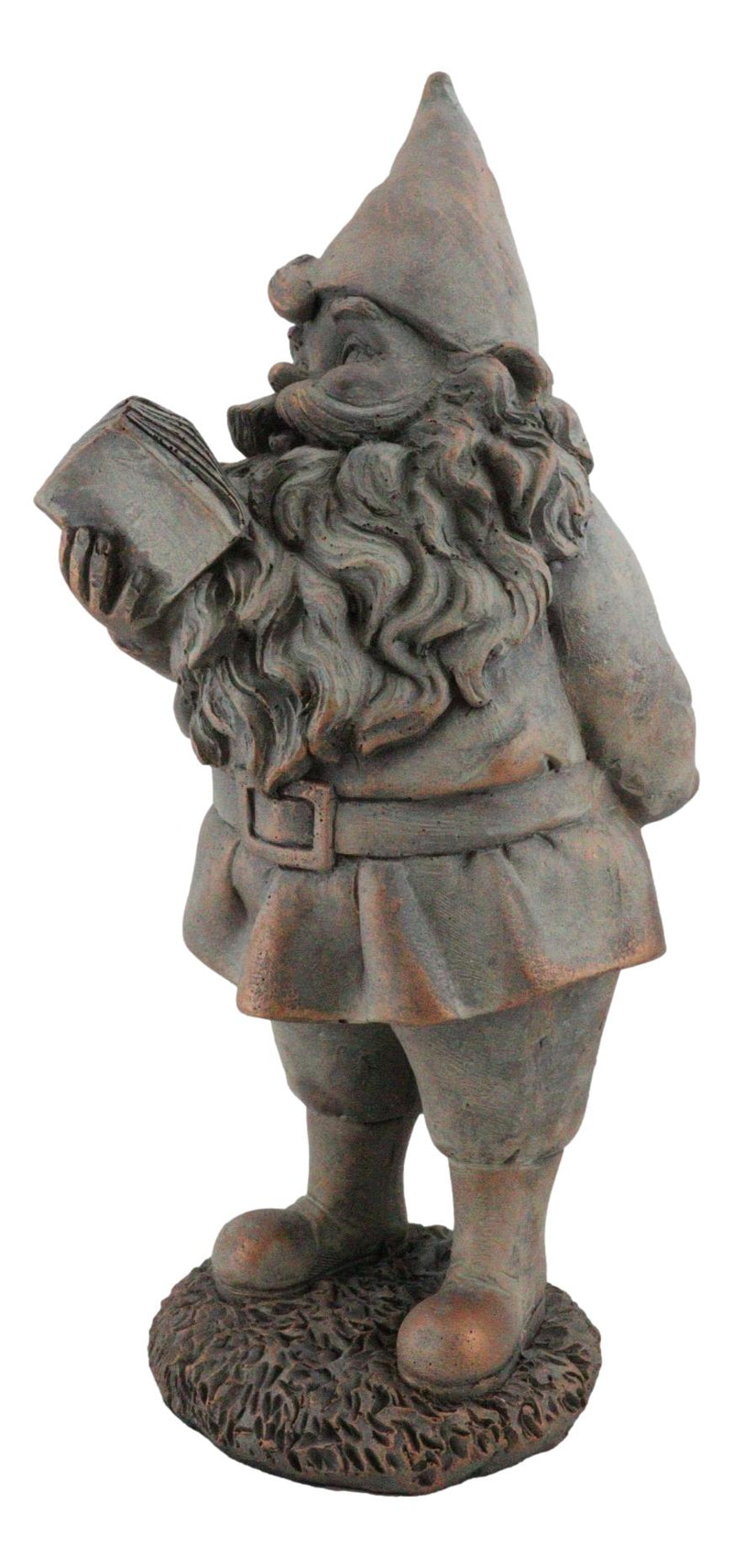 Whimsical Festive Holiday Novelty Old Mr Gnome Dwarf Reading Story Book Figurine