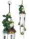 Ebros Pond Green Frog Family On Lily Pads Resonant Relaxing Wind Chime Patio