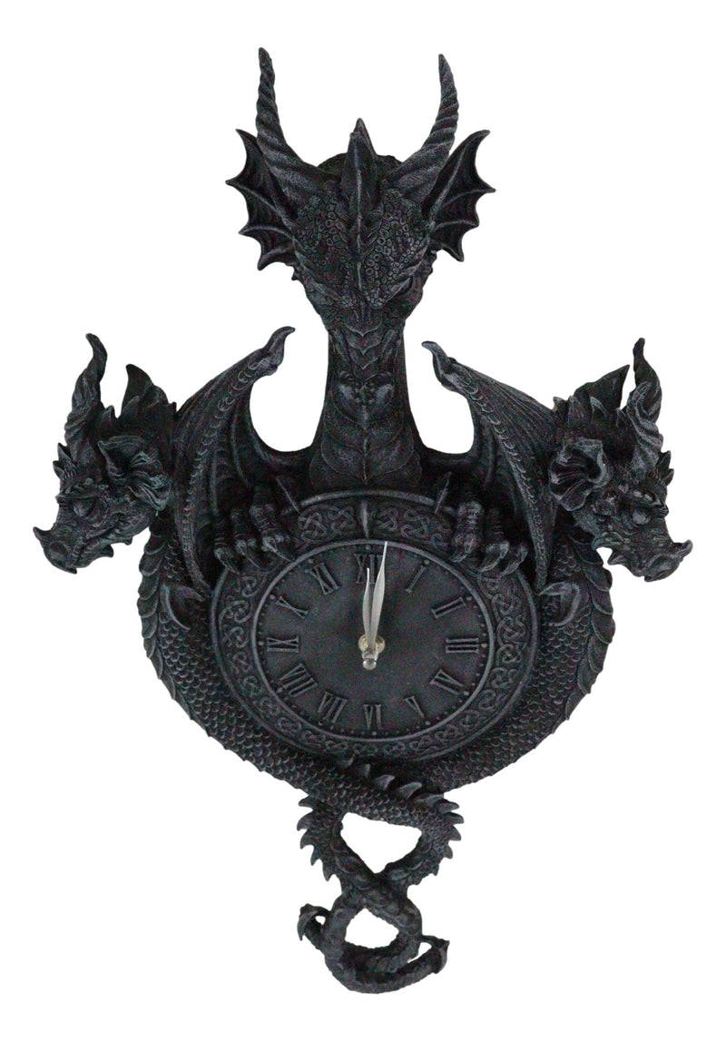 Large Gothic Spiral Serpent Triple Dragon Overlords Time Sentinels Wall Clock